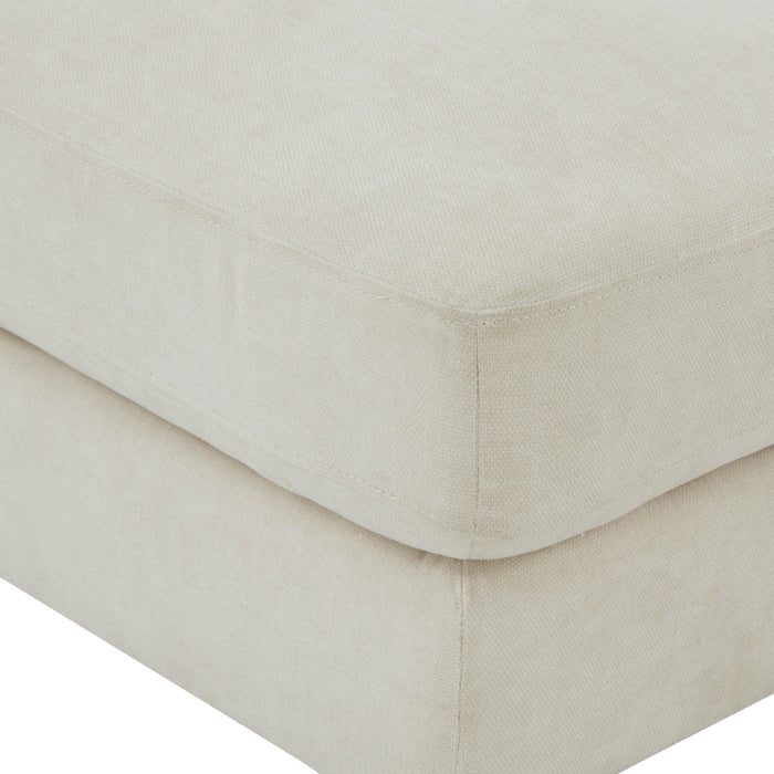Serena Cream Velvet Ottoman - MR ZEE FURNITURE
