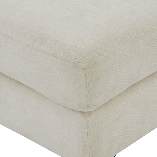 Serena Cream Velvet Ottoman with Black Legs - MR ZEE FURNITURE