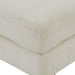 Serena Cream Velvet Ottoman with Black Legs - MR ZEE FURNITURE