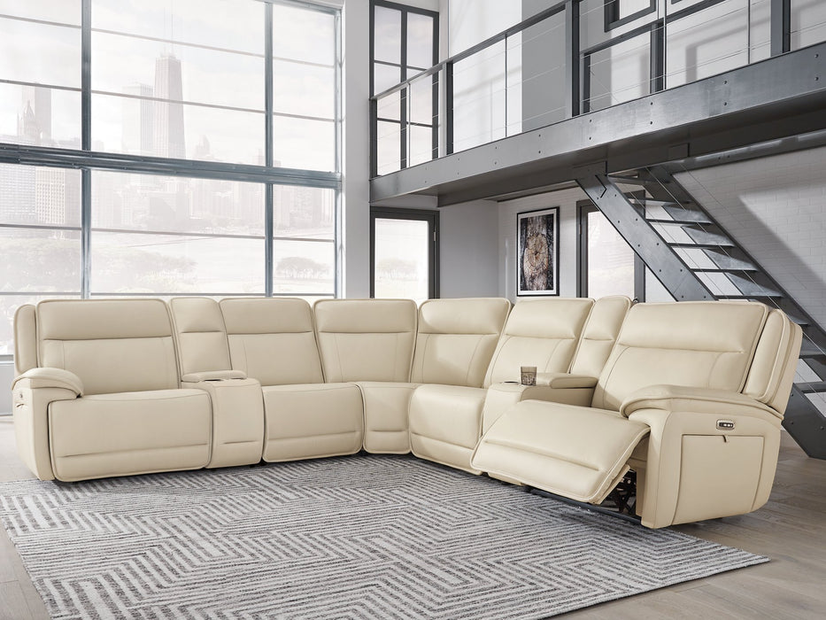 Double Deal Reclining Sectional with 2 Consoles - MR ZEE FURNITURE
