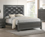 Crown Mark Furniture Kaia Queen Upholstered Bed in Dark Gray image