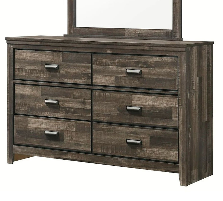 Crown Mark Furniture Carter 6 Drawer Dresser in Brown image