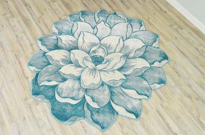 301 Blue - Flowers - MR ZEE FURNITURE