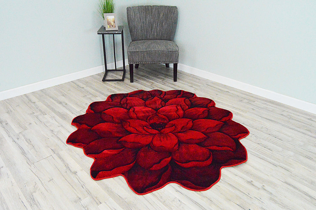 301 Red - Flowers - MR ZEE FURNITURE