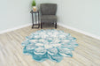 301 Turquoise - Flowers - MR ZEE FURNITURE