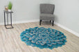 303 Turquoise - Flowers - MR ZEE FURNITURE