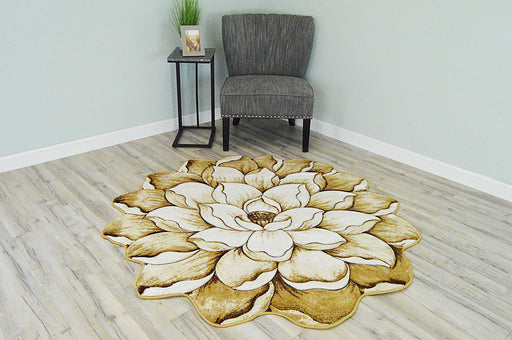 305 Beige - Flowers - MR ZEE FURNITURE
