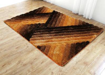 396 Brown/ Orange - 3D Shaggy - MR ZEE FURNITURE