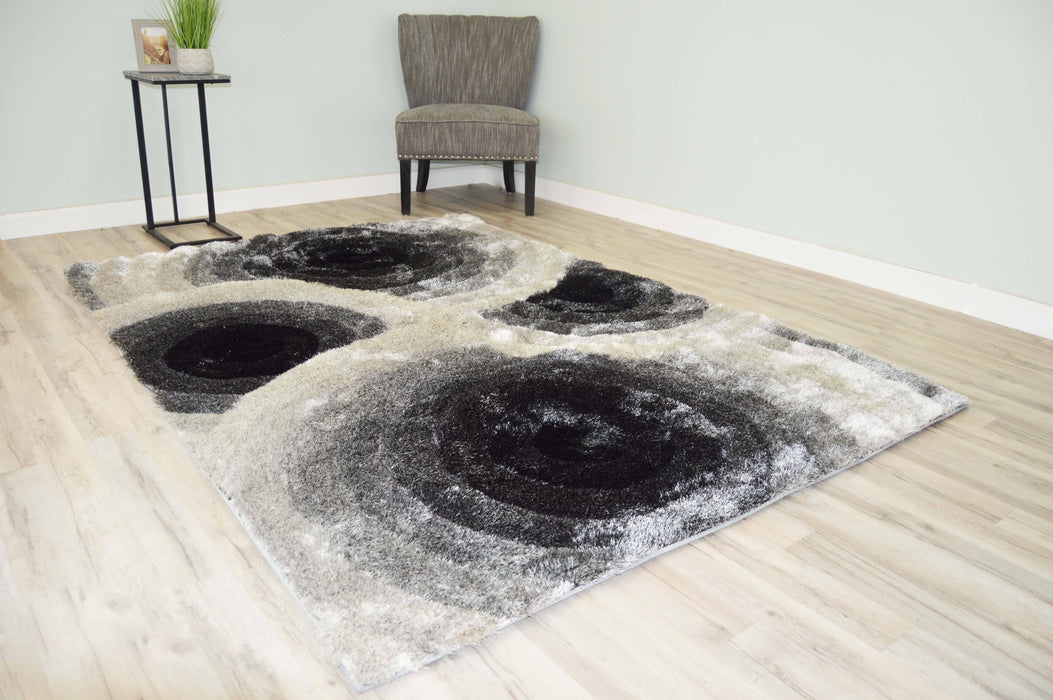 419 Black/Grey - 3D Shaggy - MR ZEE FURNITURE