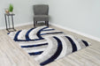 6483 Navy - 4D Shaggy - MR ZEE FURNITURE