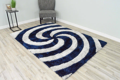 6484 Navy - 4D Shaggy - MR ZEE FURNITURE