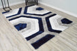 6485 Navy - 4D Shaggy - MR ZEE FURNITURE