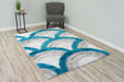 6486 Turquoise - 4D Shaggy - MR ZEE FURNITURE