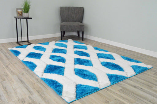 6490 Turquoise - 4D Shaggy - MR ZEE FURNITURE
