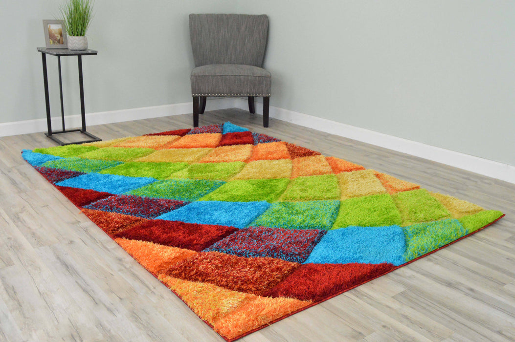 6492 Multi - 4D Shaggy - MR ZEE FURNITURE