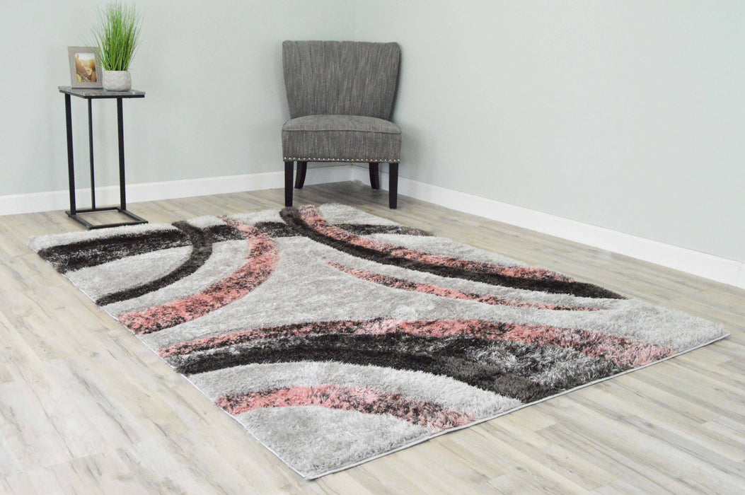 6495 Pink - 4D Shaggy - MR ZEE FURNITURE