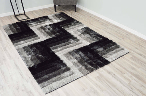 85 Black/Grey - 3D Shaggy - MR ZEE FURNITURE