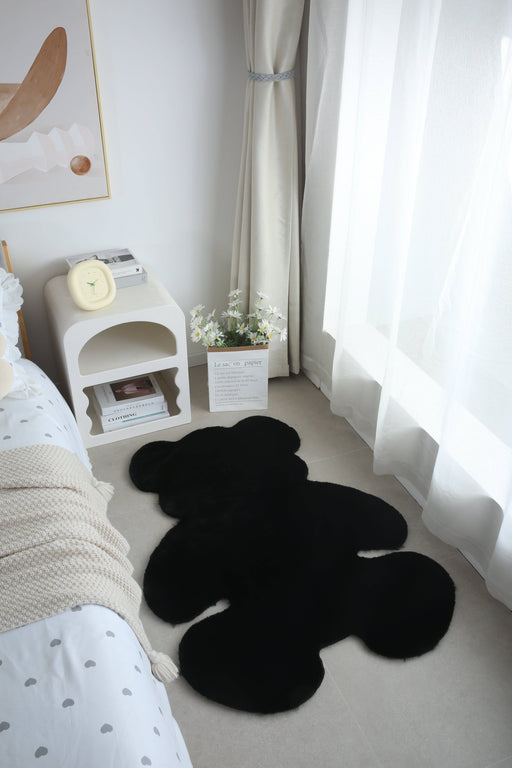 Bear Rabbi Black - Faux Fur Shaggy - MR ZEE FURNITURE