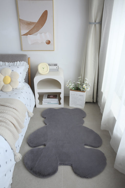 Bear Rabbi Grey - Faux Fur Shaggy - MR ZEE FURNITURE