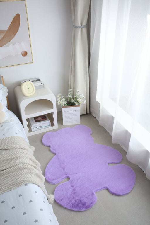 Bear Rabbi Light Purple - Faux Fur Shaggy - MR ZEE FURNITURE