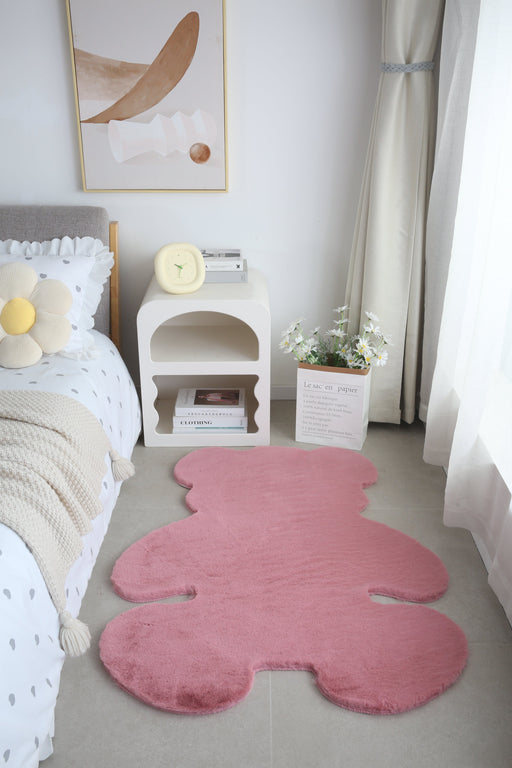 Bear Rabbi Pink - Faux Fur Shaggy - MR ZEE FURNITURE