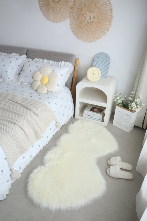 Double Hea Cream - Faux Fur Shaggy - MR ZEE FURNITURE