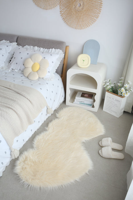 Double Hea Light Gold - Faux Fur Shaggy - MR ZEE FURNITURE
