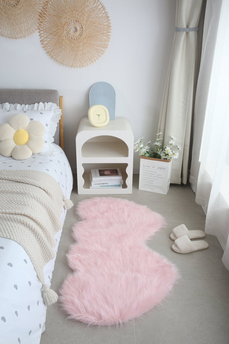 Double Hea Pink - Faux Fur Shaggy - MR ZEE FURNITURE