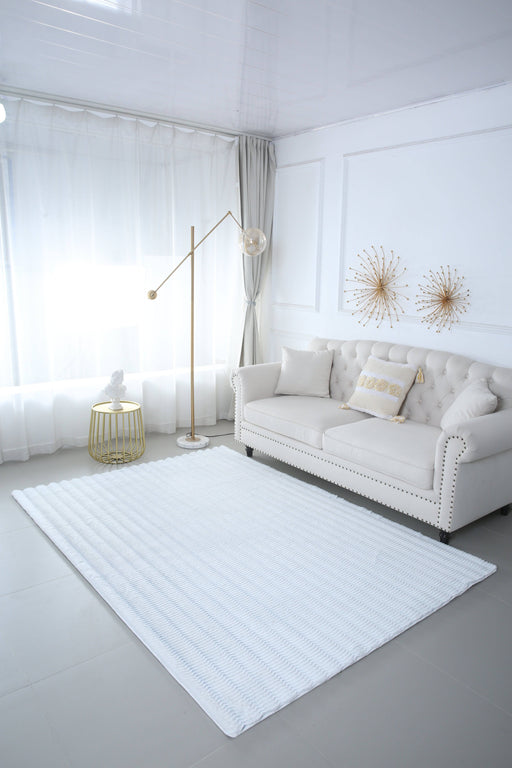 Flora Shag Blue/White - Flora Shaggy - MR ZEE FURNITURE