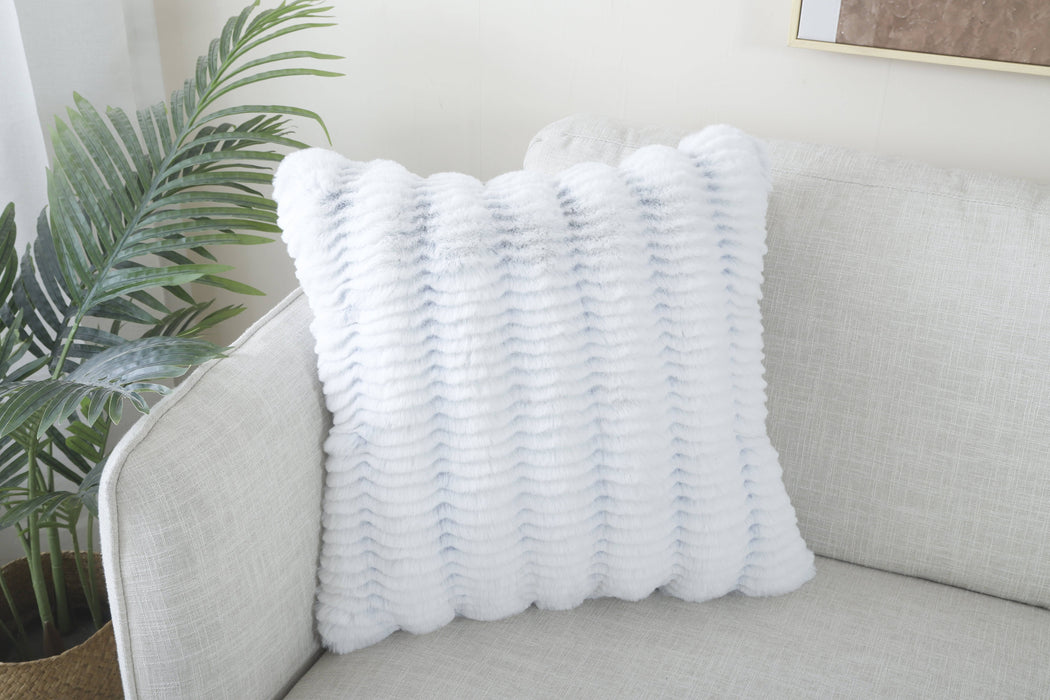 Flora Shag Blue/White - Flora Shaggy - MR ZEE FURNITURE