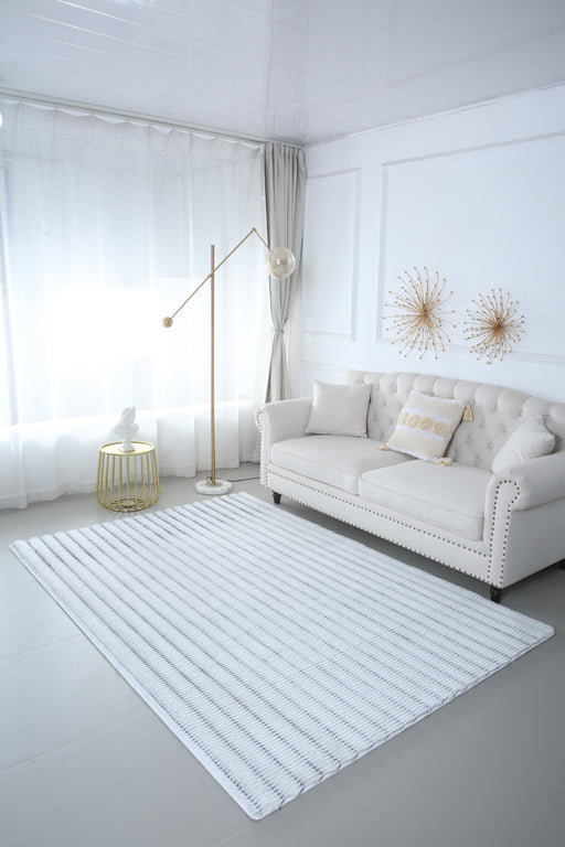 Flora Shag Deep Grey/White - Flora Shaggy - MR ZEE FURNITURE