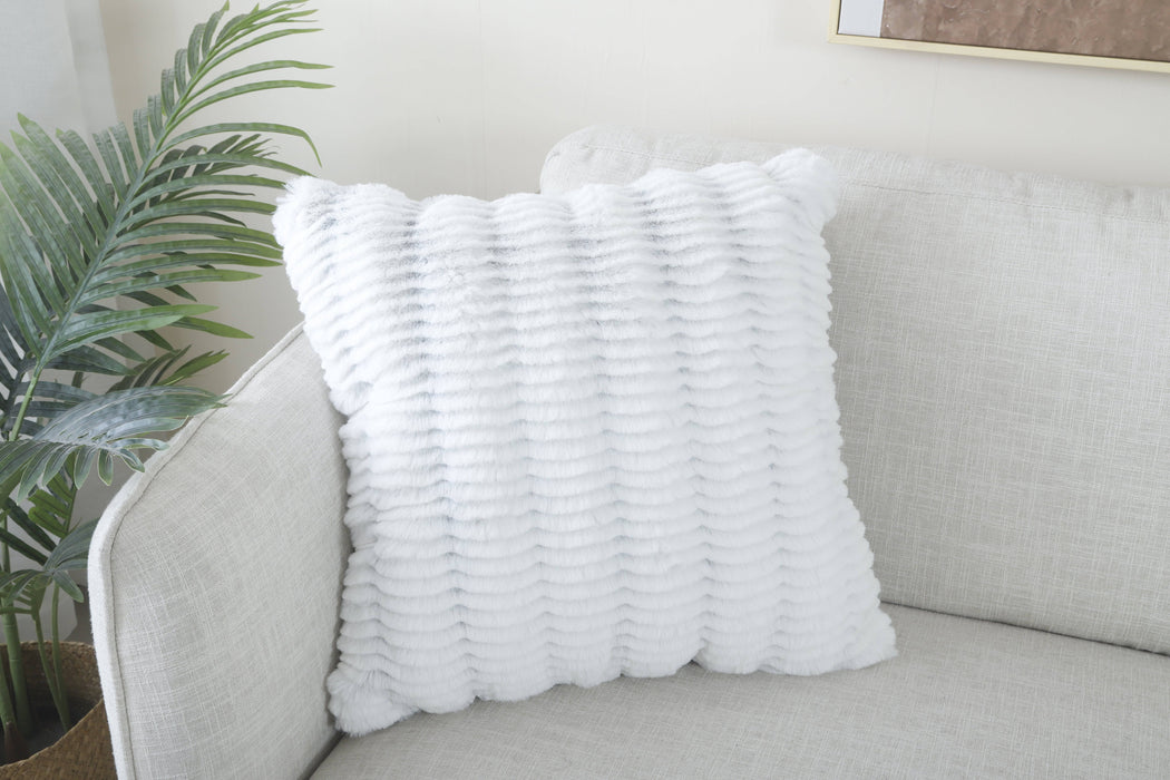 Flora Shag Light Grey/White - Flora Shaggy - MR ZEE FURNITURE