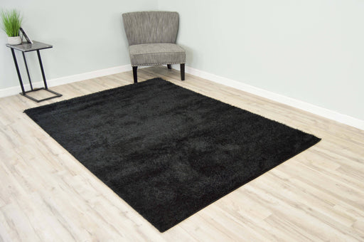 P1577 Black - Lucia Shaggy - MR ZEE FURNITURE