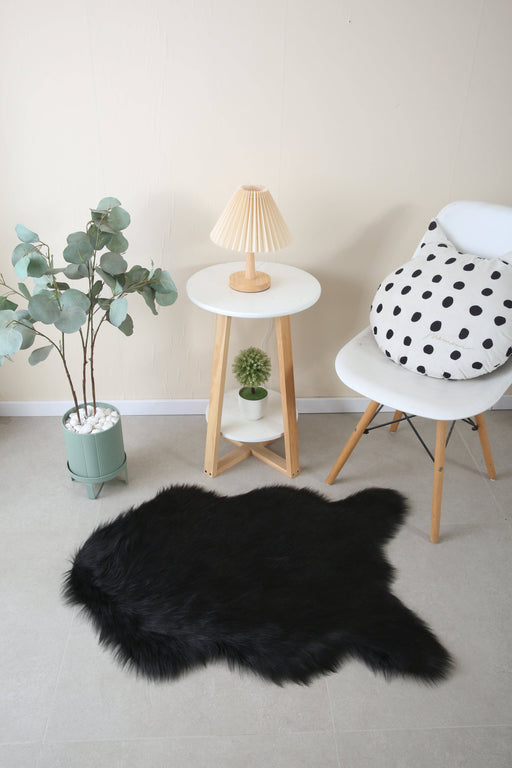 Sheepskin  Black - Faux Fur Shaggy - MR ZEE FURNITURE