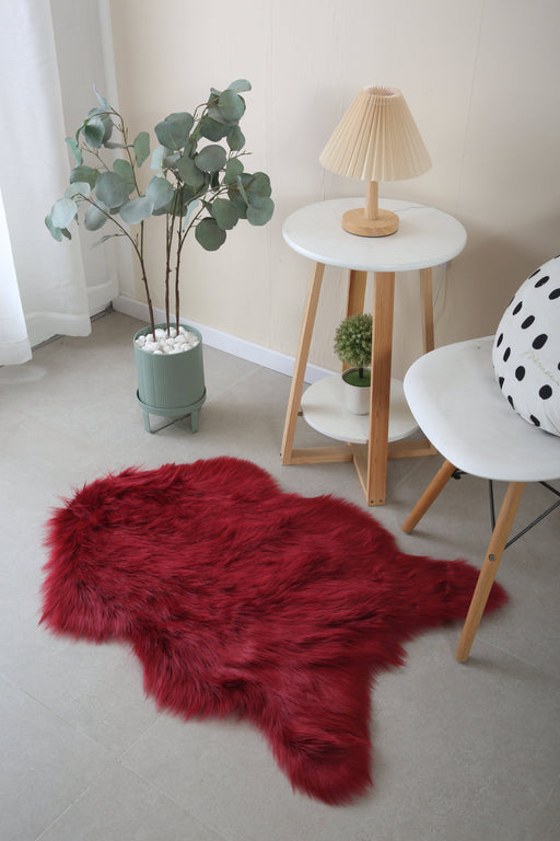 Sheepskin  Red - Faux Fur Shaggy - MR ZEE FURNITURE