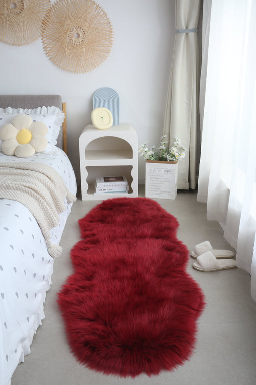 Strip Faux Cream - Faux Fur Shaggy - MR ZEE FURNITURE