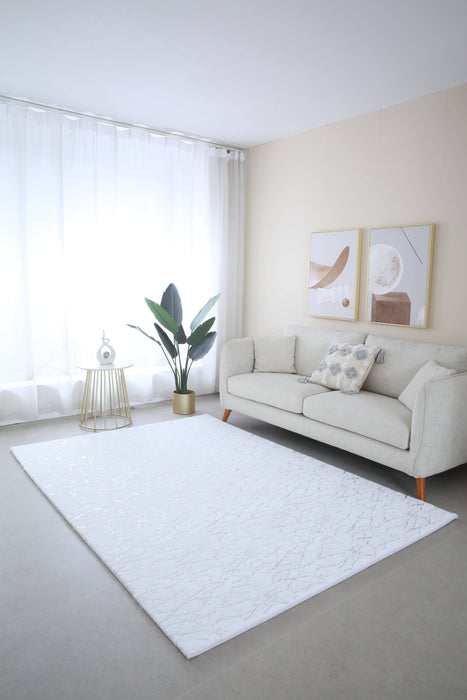 Timmy-S Sh White/Silver - Timmy-S Shaggy - MR ZEE FURNITURE