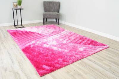 Z009 Pink - 3D Shaggy - MR ZEE FURNITURE